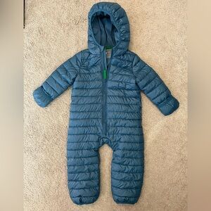 Primary Blue infant snowsuit